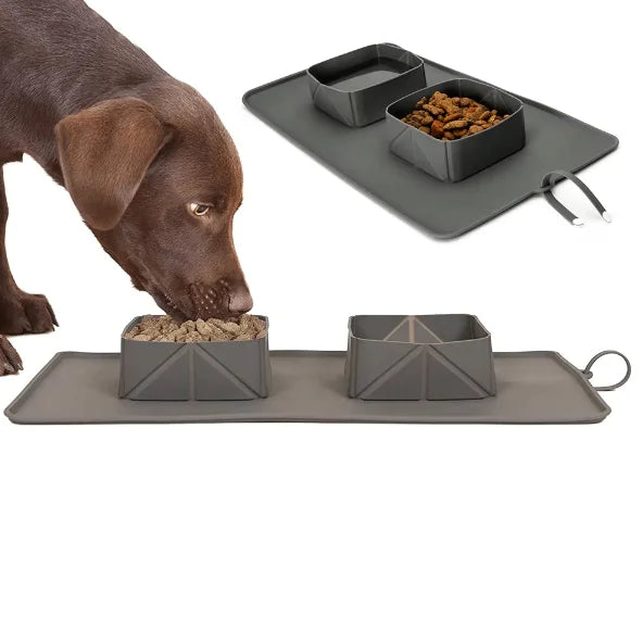 Portable Outdoor Travel Folding Silicone Pet Bowl